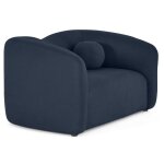 Charles - canapé droit 2 places en velours texturé - bleu marine Charles - canapé droit 2 places en velours texturé - bleu marine