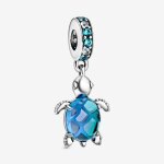 Charm - pandora - tortue en verre de murano - argent 925 - bleu - mixte Charm - pandora - tortue en verre de murano - argent 925 - bleu - mixte