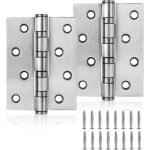 Charnière - exterieur - inox - porte lourde - argenté - 2pcs Charnière - exterieur - inox - porte lourde - argenté - 2pcs