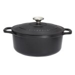 Chasseur cocotte en fonte �maill�e 28cm noir - puc472801