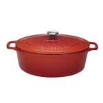 Chasseur cocotte ovale en fonte �maill�e 31 cm rubis sublime - 56 l
