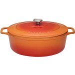 Chasseur cocotte ovale en fonte maille 33cm noire sublime - puc473301