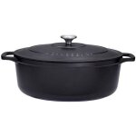 Chasseur cocotte ovale en fonte maille 35cm noir - puc473501