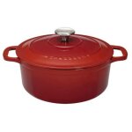 Chasseur cocotte ronde en fonte �maill�e 28cm rubis - puc472858