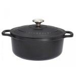 Chasseur cocotte ronde fonte �maill�e 20cm noir - puc472001