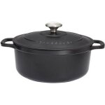Chasseur cocotte ronde en fonte �maill�e 26cm noir - puc472601