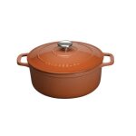 Chasseur cocotte ronde en fonte maille 28cm chestnut - puc472899