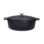 Chasseur puc472501 - cocotte ovale en fonte maille 25cm noire sublime noir