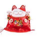 Chat japonais porte bonheur - maneki neko � l�ventail