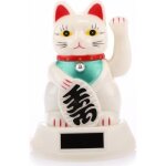 Chat maneki neko japonais - bras mobile a lenergie solaire