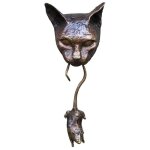 Chat souris heurtoir de porte avant heurtoir dcoration mur rsine ornement suspendu statue