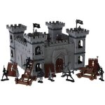 Chateau fort medieval enfant 65 pieces - figurines chevaliers soldats et accessoires - forteresse - set ...