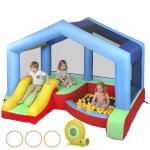 Ch�teau gonflable - aiyaplay - souffleur toboggan piscine � balles jeu de lancer danneaux - oxford - ...