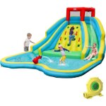 Ch�teau gonflable - dreamade - toboggan gonflable avec mur descalade et canon � eau - pour enfants de ...
