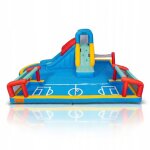 Ch�teau gonflable pour enfants kindi aire de jeux de jardin gonflable avec toboggan aquatique