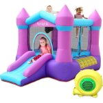 Chteau sautant gonflable windsor rose - jeux et jouets pour enfants plein air