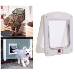 Chati�re pour chats et petits chiens - mich - puce int�gr�e - 4 voies verrouillables - facile � installer ...