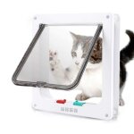 Chatire pour chat porte pour animaux de compagnie pour chats et petits chiens(l - 25x23. 5x5. 3cmblanc) ...