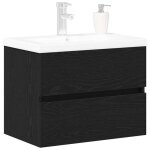 (vente chaude)meuble de lavabo de salle de bain cabinet sous �vierjills ch�ne noir 80x39x62 cm - m154861 ...
