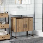 (vente chaude)meuble - lavabo de salle de bain cabinet sous �vierjills meuble wc ch�ne artisanal 60x33x60 ...
