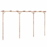 (vente chaude) pergola bambou 1pc - zencore - tonnelle de jardin - 385x40x205cmp9365