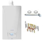 Chaudire gaz murale condensation accea chappe 25 kw complte (ventouse + douilles + dosseret)