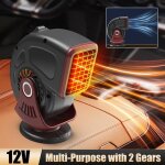 Chauffage dappoint - auto - 12v - 2 rglages de temprature - rotation 360 - dgivrage rapide