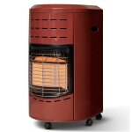 Chauffage dappoint  gaz calgary rouge brique - favex - intrieur - brleur cramique infrarouge - 3 ...