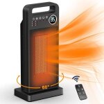 Chauffage dappoint - radiateur soufflant salle de bain - 2000w - tlcommande - led tactile - oscillation ...
