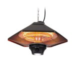 Chauffage extrieur - blumfeldt - radiateur infrarouge au plafond - 3 niveaux - tlcommande - 2000 w ...
