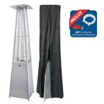 Chauffage extérieur gaz favex - pyramide - gris - housse de protection incluse Chauffage extérieur gaz favex - pyramide - gris - housse de protection incluse