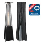 Chauffage extérieur gaz favex - pyramide - noir - 13 kw - housse de protection Chauffage extérieur gaz favex - pyramide - noir - 13 kw - housse de protection
