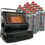 Eurocatch chauffage  gaz - incl. 16 cartouches de gaz - chauffage - chauffage de terrasse - rglable ...