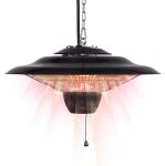 Chauffage radiant suspendu - blumfeldt - 2 kw - m�tal - electrique - thermostat r�glable