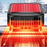Chauffage de voiture 12v - 200w - portable - dgivreur 2 en 1 - ventilateur rglable