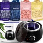 Chauffe cire avec 400g epilation cire perles pour dpilatoire cire chaude appareil chauffe cire chauffe ...