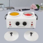 Chauffe - cire �lectrique double pot 400 ml ? appareil de fonte de cire r�glable 0 - 100�c