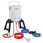 Chauffe - eau  gaz 5 litres avec pompe  eau et support portatif camplux ay132max instantan chauffe ...