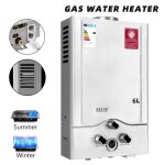 Chauffe - eau � gaz instantan� - chauffe - eau � gaz 6l 12kw - inoxy chauffe - eau propane sans r�servoir ...