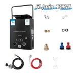 Chauffe - eau � gaz instantan� 6l - chauffe - eau portable � gaz - 12 kw 6l / min - temp�rature leau ...