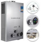 Chauffe - eau instantan� au gaz propane 12l - 24kw portable avec pomme de douche chaudi�re sans r�servoir ...