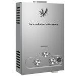 Chauffe - eau sihao 12 l 24 kw gaz de p�trole liqu�fi� mod�le mural peu encombrant gris