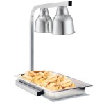 Chauffe - frites professionnel 2 lampes gn 1 / 1 inox - maintien au chaud - 500w - 230v