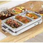 Chauffe - plat �lectrique 2 en 1 - lifezeal - 450w - temp�rature r�glable - plateau chauffant �lectrique ...