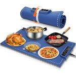 Chauffe plat lectrique - chauffe - plat pliable avec 3 rglages de temprature - chauffage rapide et ...