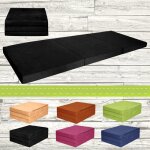 Chauffeuse - noir - 195x80x9cm - matelas pliant - housse lavable - idale camping