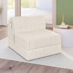 Chauffeuse paloma en velours c�tel� beige