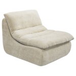 Chauffeuse en tissu textur� candela - 81 x 96 x 75 cm - beige