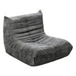 Chauffeuse en tissu textur� velasca - 95 x 100 x 75 cm - gris