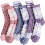 Chaussettes chaude femme chaussettes hiver en polaire pilou pour femmes chaussettes pantoufles douces ...